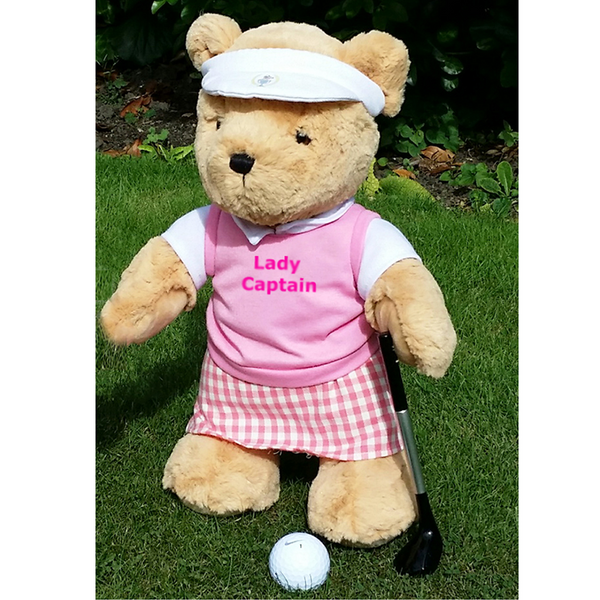 Personalised Golfing Teddy Bear (girl) - Golf Gifts UK - Golf wrapped up