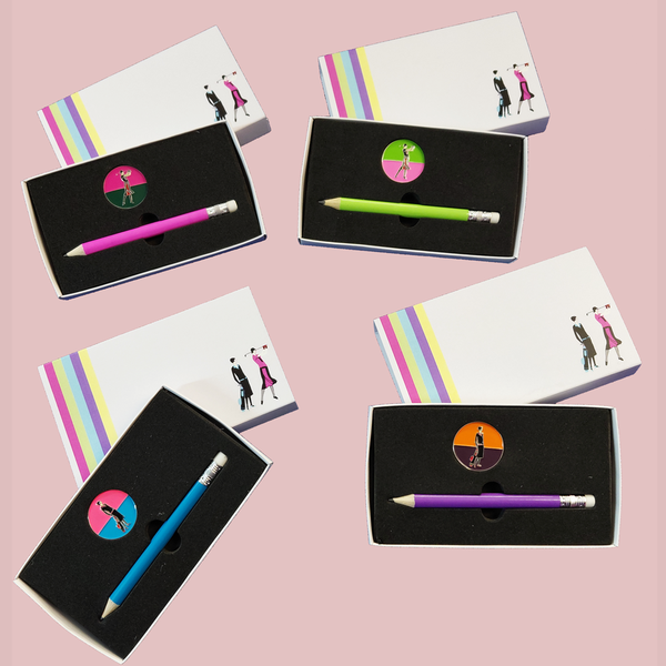 Art Deco Ball Marker and Pencil in Presentation Sleeve - Golf Gifts UK - Golf wrapped up
