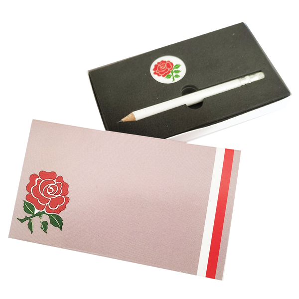 English Rose Ball Marker and Pencil Presentation Sleeve - Golf Gifts UK - Golf wrapped up