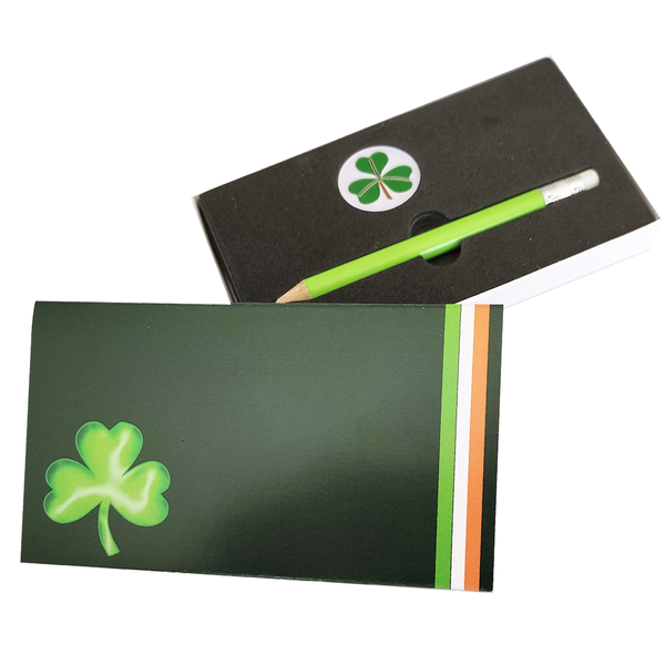 Irish Ball Marker and Pencil Presentation Sleeve - golfprizes