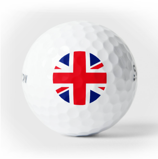 Union Jack Golf Ball - sleeve of 3 - Golf Gifts UK - Golf wrapped up