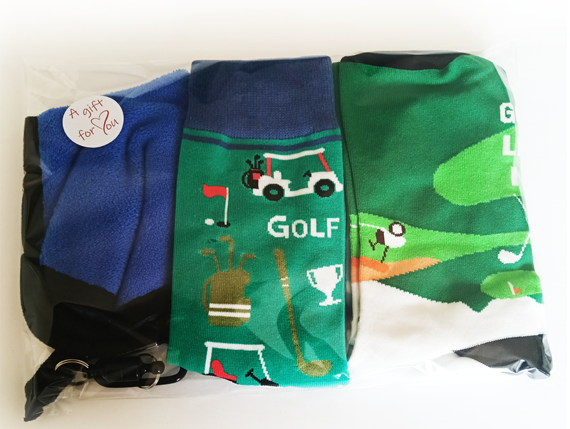 Novelty Golf Socks Gift Bag - Golf Gifts UK - Golf wrapped up