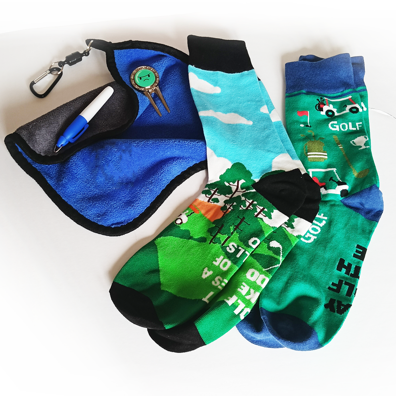 Novelty Golf Socks Gift Bag - Golf Gifts UK - Golf wrapped up