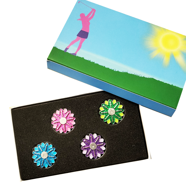 Sparkly Ball Markers in Presentation sleeve - Golf Gifts UK - Golf wrapped up