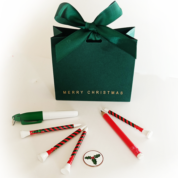 Christmas Table Gift Bag (green) - Pack of 5 - golfprizes