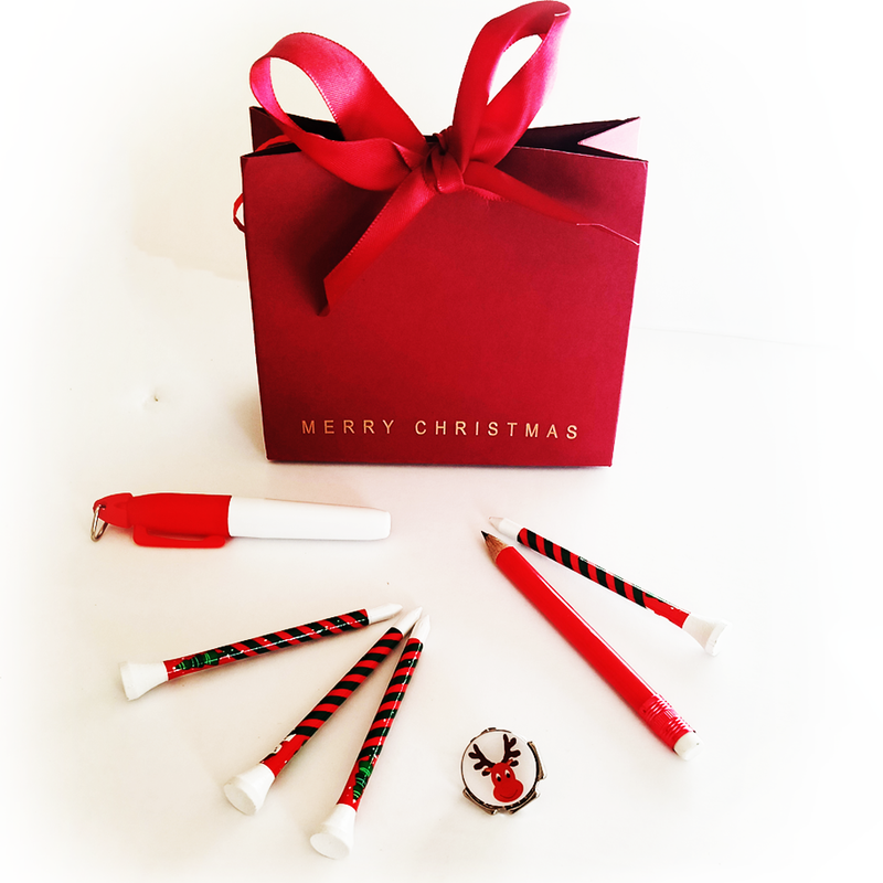 Christmas Table Gift Bag (red) - Pack of 5 - golfprizes