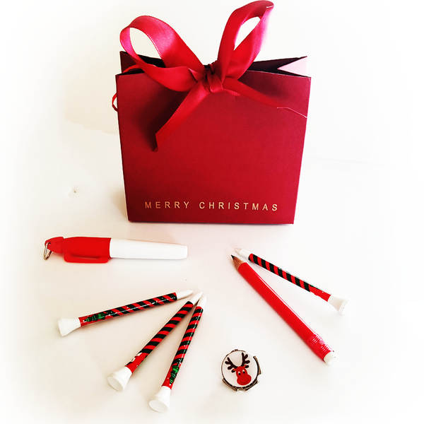Christmas Table Gift Bag (red) - Pack of 5 - golfprizes
