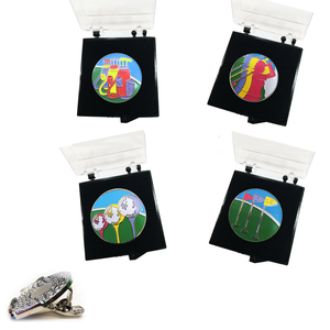 Visor Clip and Art of Golf Ball Marker