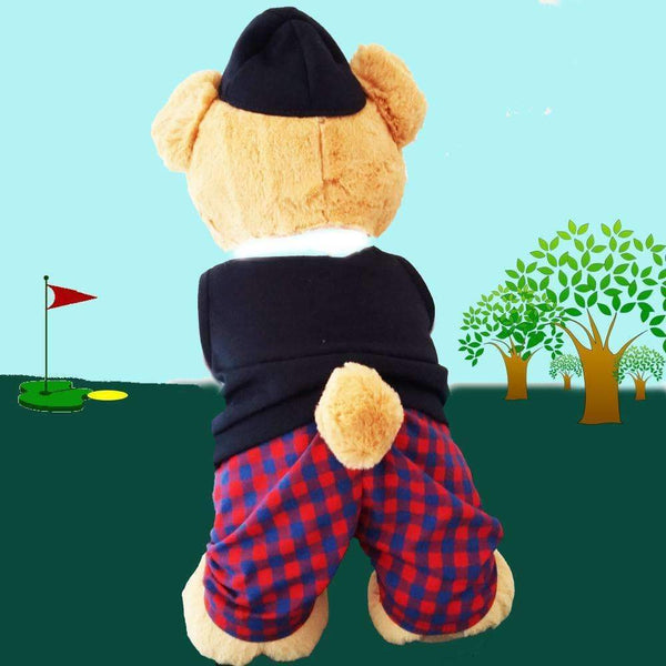 Oldest Swinger in Town Golfing Teddy Bear (boy) - Golf Gifts UK - Golf wrapped up