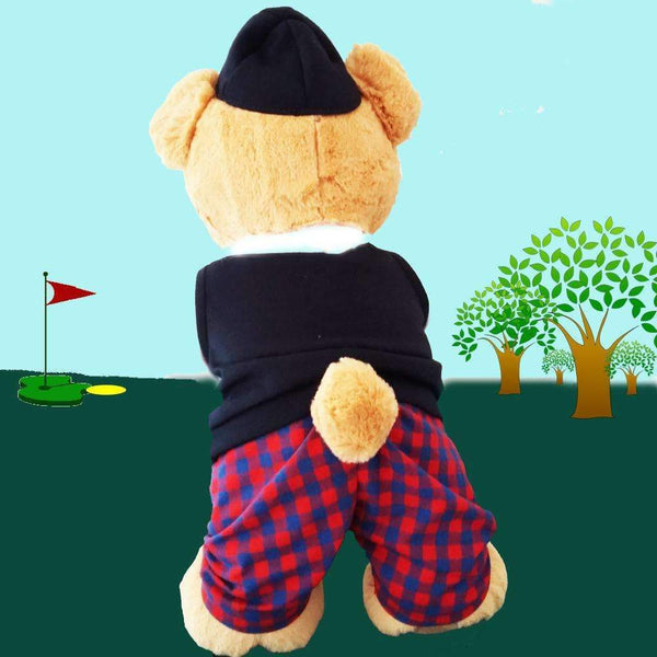 Golfing Boy Teddy Bear - Golf Gifts UK - Golf wrapped up