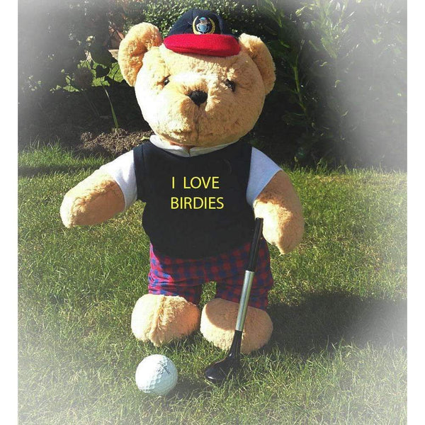 I Love Birdies Golfing Teddy Bear - Golf Gifts UK - Golf wrapped up