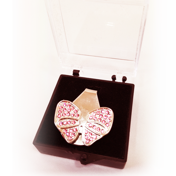 Sparkly Bow Ball Marker and Visor Clip - Golf Gifts UK - Golf wrapped up