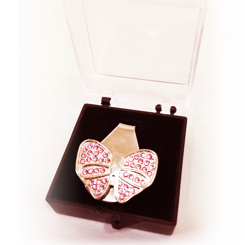 Sparkly Bow Ball Marker and Visor Clip - Golf Gifts UK - Golf wrapped up