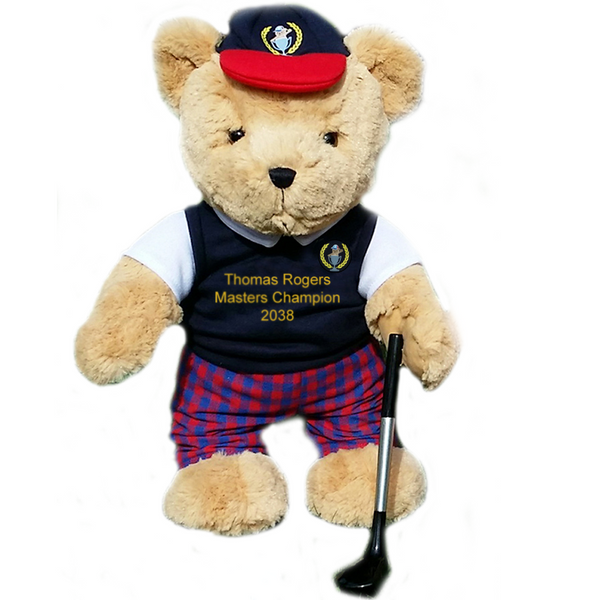 Personalised Golfing Teddy Bear (boy) - Golf Gifts UK - Golf wrapped up