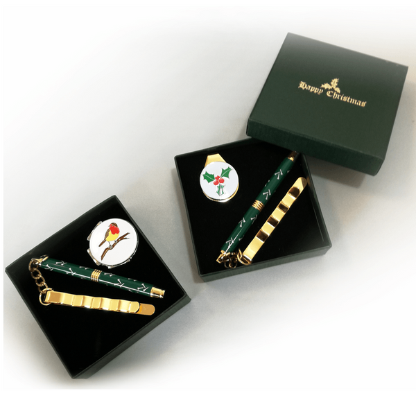 Clip Pen and Festive Ball Marker Set - Golf Gifts UK - Golf wrapped up