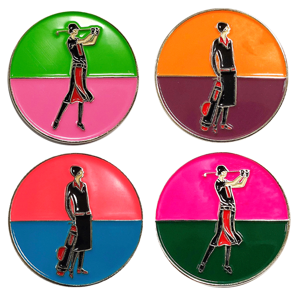 Art Deco Ball Marker and Visor Clip - Golf Gifts UK - Golf wrapped up