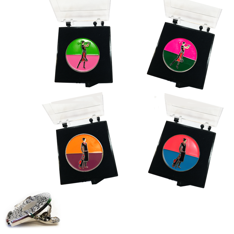 Art Deco Ball Marker and Visor Clip - Golf Gifts UK - Golf wrapped up