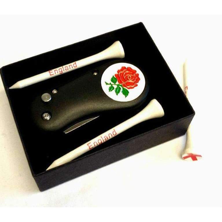 England Divot Tool and Tee Set - Golf Gifts UK - Golf wrapped up