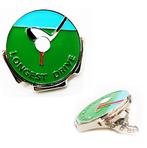 Longest Drive Visor Clip and Ball Marker in Presentation Sleeve