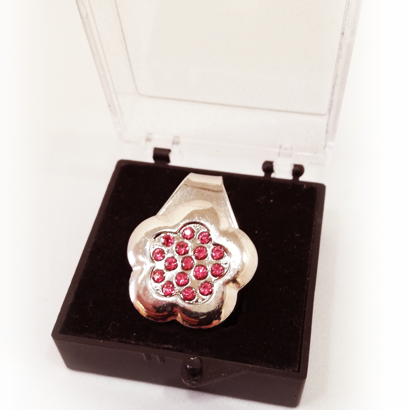 Sparkly Rose Ball Marker and Visor Clip - Golf Gifts UK - Golf wrapped up