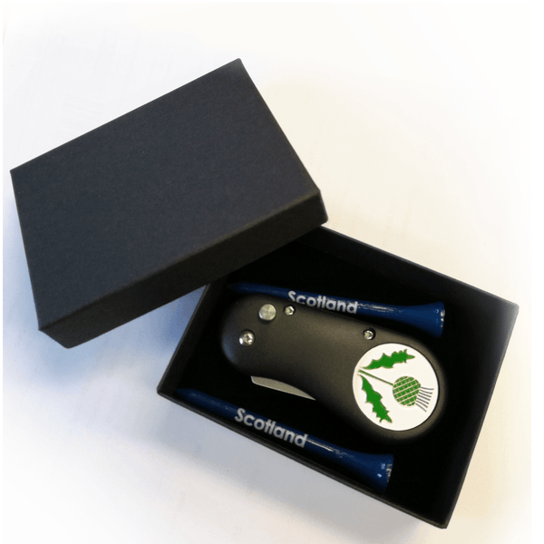 Scotland Divot Tool and Tee Set - Golf Gifts UK - Golf wrapped up
